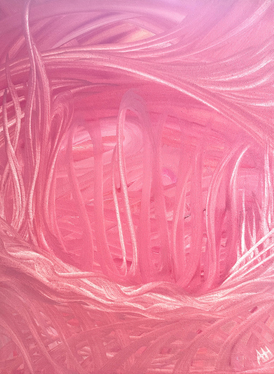 Pink swirling waves